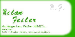 milan feiler business card